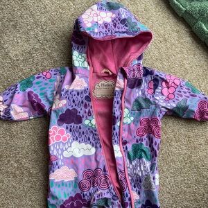 Hatley rain suit 9-12 months purple
